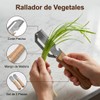 2 Piezas 3 en 1 Pelador Frutas y Verduras, Acero