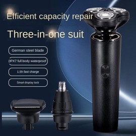 New electric razor, three-in-one multi-functional full body wash razor, portable usb rechargeable beard knife