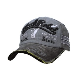 WITHMOONS Vintage Baseball Cap Distressed Cotton Trucker Dad Hat YZ10084 (Grey)