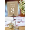 Kraft Table Card Numbers For Wedding Reception - Double Sided