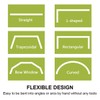 KXLife Flexible Bendable Ceiling Curtain Track (16 ft), Track Curtains
