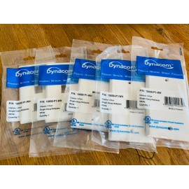 Dynacom New Dynacom Classic 1-Port Single-Gang Wallplate White | Model: 10600-P1-WH