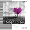 WELMECO Tree Shower Curtain Nature Heart Shaped Tree Shower Curtain