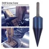 Wood Cone Punch High Speed Steel Blue Plated Hex Shank