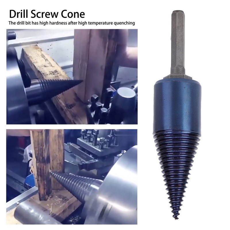 Wood Cone Punch High Speed Steel Blue Plated Hex Shank