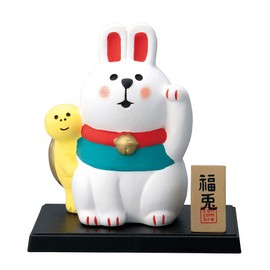 Deco Corporation concombre ZSG-86954G Zodiac Ornament, Lucky Turtle and Maneki Rabbit Size: Approx. W9 D6 H9.6