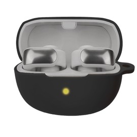 CLEVERISH Silicone case for The New Bose Ultra Open Earbuds 2024, Shockproof case for Bose Ultra Open Earbuds 2024 with Carabiner and Wrist Strap. (Black)