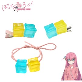 Anime BOCCHI THE ROCK Stylish Hairpin Ice Cubes Elastic Hair Rope Headband For Women Girls Accessories Birthday Jewelry Gifts (Hair Rope)