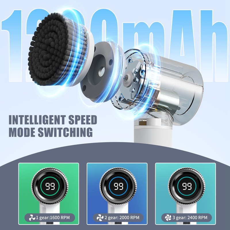 Electric Spin Scrubber, Electric Cleaning Brush, Power Scrubber for Cleaning