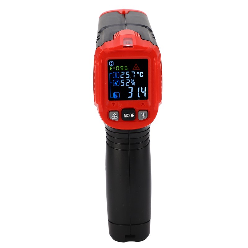 Infrared Thermometer Sound Light Alarm Color LCD Screen Non Contact