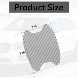 4PCS Car Door Handle Sticker, 3D Carbon Fiber Anti-Scratches Car Door Cup Protectorm, Non-Marking Auto Door Handle Scratch-Resistant Protective Film, Universal for Most Car Handles