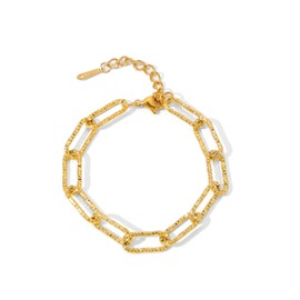 CHIRIMIRI Bracelet for Women 18K Gold Plated Dainty Chain Simple Jewelry Cute for Girls Gifts for Her Women Teen Girls