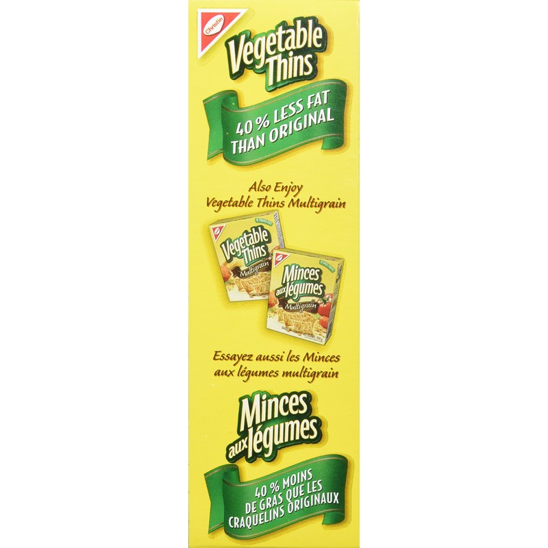 Christie Vegetable Thins, 40% Less Fat, Crackers, 200g/7oz., (Imported from
