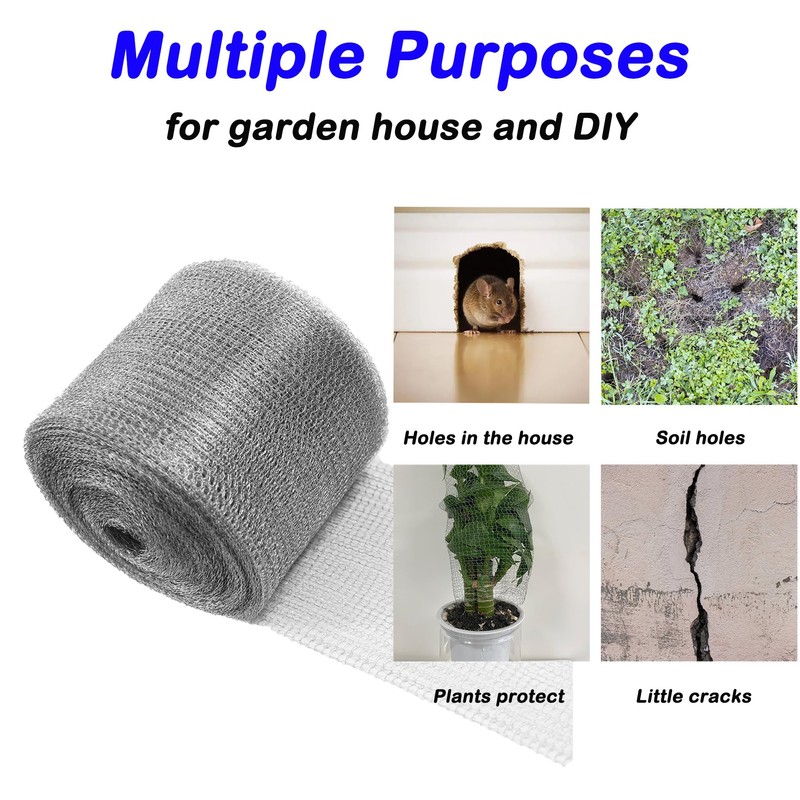 AWIORETON Wire Mesh for Mice Control 5 in X 36Ft,Hole