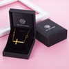 BlingGem Cross Bracelet for Women Gold Plated 925 Sterling Silver