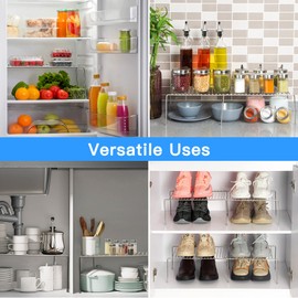 Tomorotec Space-Saving Stainless Steel Storage Rack, 12.8-22.8 in, Silver, Easy to Install, Versatile Design