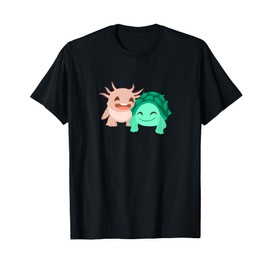 Axolotl and Turtle | Cute cartoon animal lover T-Shirt