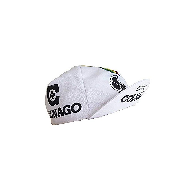 Retro cycle team cap Vintage fixie Colnago Cicli White