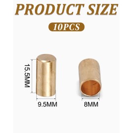 UYRVAPE Metal End Caps for 8 mm PPM Rope, Rope, Jewellery, Cord End for Dog Lead, Collar, Chain, Jewellery Column, Leather Cable End Caps for Jewellery Making