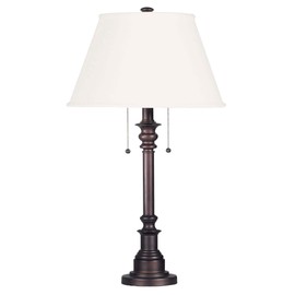 Kenroy Home 30437BRZ Spyglass Table Lamp with Bronze Finish, Classic Style, 30.5" Height, 17" Width, 17" Depth