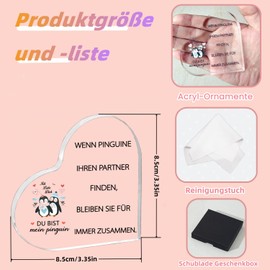 FANAOREN Anniversary Gift for Him Her Engraving Acrylic Plaque I Love You Gifts Wedding Anniversary Gifts for Women Men Partner Gifts Couple Gifts Valentine's Day Gift for Him Her