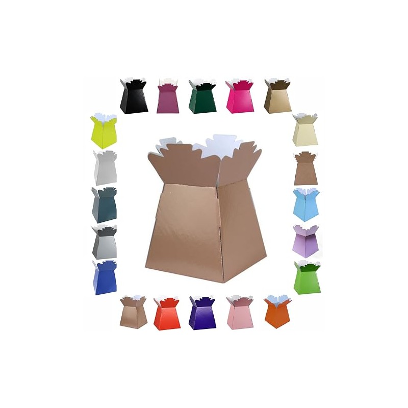 Glossy Vibrant Bouquet, Flower Box/Vase - Transportation Display, Presentation Boxes