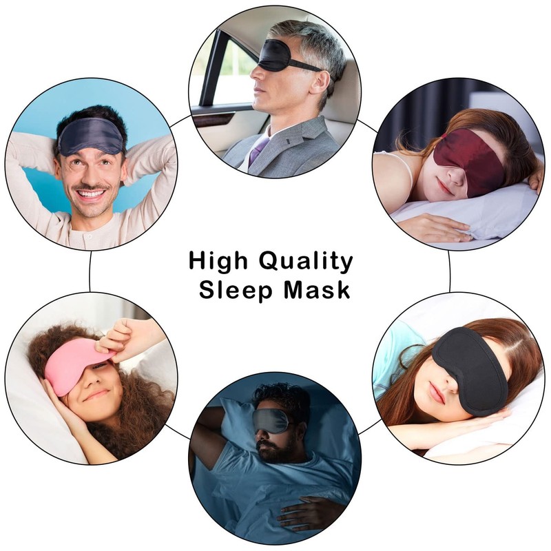 3D Contoured Eye Mask for Sleeping, Luxury Blindfold Sleep Mask