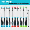 DURATECH 10 PCS Magnetic Small Precision Screwdriver Set with Pouch