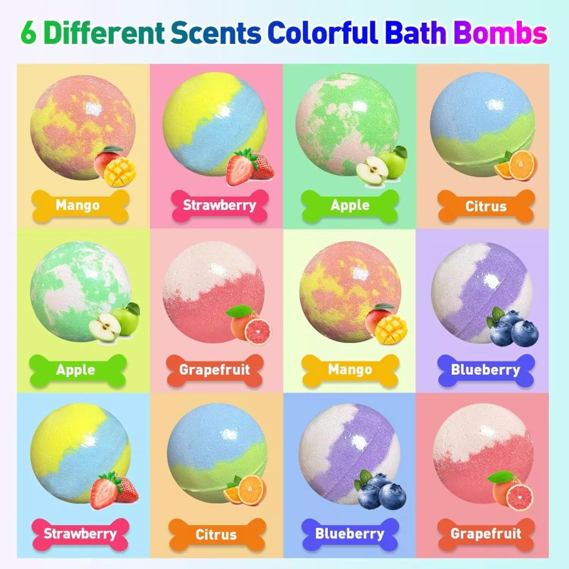 Bath Bombs for Kids 12Pcs Bath Bombs with Surprise Toys