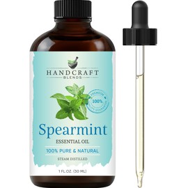 Handcraft Blends Spearmint Essential Oil – 1 Fl Oz – 100% Pure and Natural – Premium Grade Essential Oil for Diffuser and Aromatherapy, Skin, Massage, Candle and Soap Making Fragrance