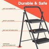 Black 3 Step Stool Foldable – Heavy-Duty Foldable Step Stool