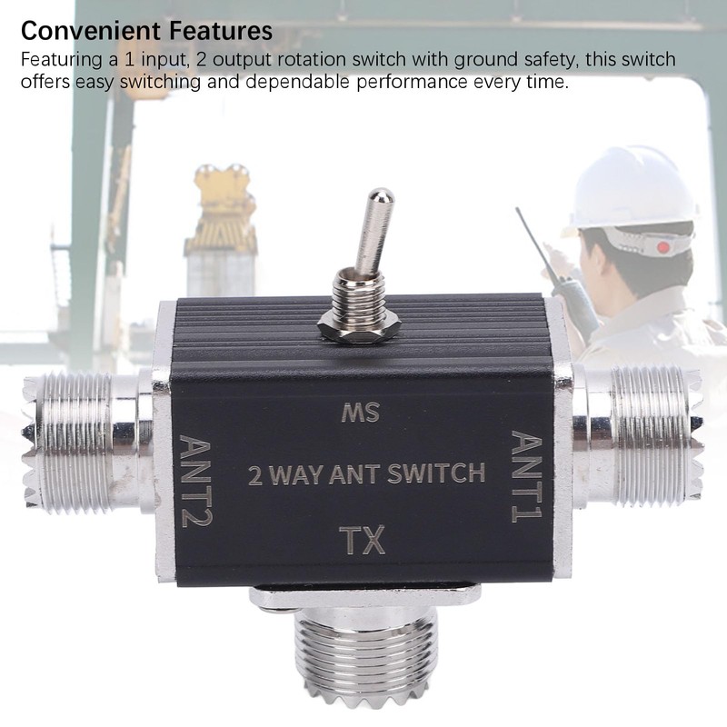 2 Way CB HAM Aluminum Alloy Antennae Coaxial Switch, 100W