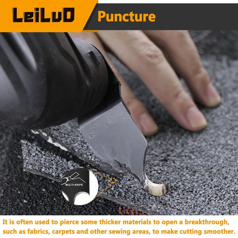 LEILUO 4 Pcs Multi Tool Hook Blade for Carpet Roof