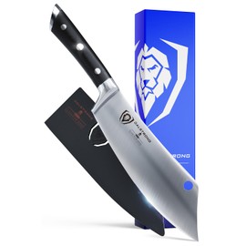 Dalstrong Chef & Cleaver Knife - 8 inch - The Crixus - Gladiator Series Elite - German HC Steel - Hybrid Razor Sharp Kitchen Knife - Black G10 Handle - w/Sheath - Chef Knife - NSF Certified