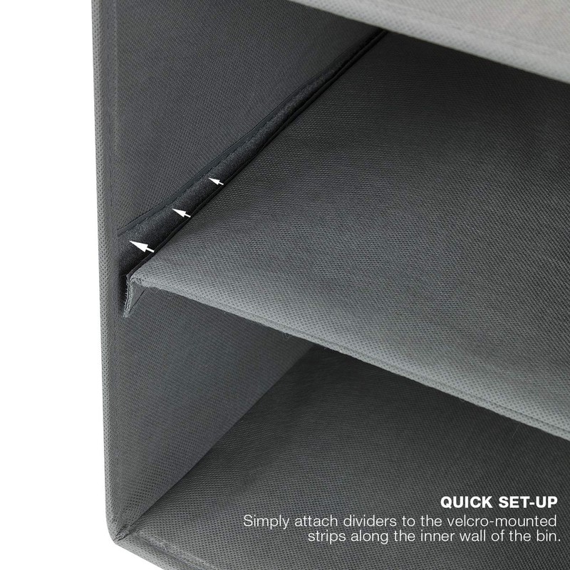 Sorbus Shoe Organizer Bin, 6 Section Cubby Shoe Shelves, Foldable
