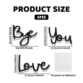 Love You Bye Above Door Sign,Wooden Modern Minimalist, Handcrafted Plywood Script,Elegant Wall Decor Sticker for Hallway,Express,Easy Installation,Daily Dose of Positivity,Perfect for Adding a Warm