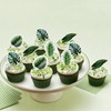 40PCS Edible Tropical Palm Leaves Cupcake Toppers Glutinous Rice Paper