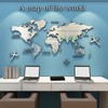 Acrylic Wall Stickers 3D World Map Wall Mirror Sticker for