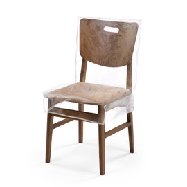 sourcing map Plastic Dining Chair Covers, 21 x 17 Inch(WxH) Dining Seat Cover Waterproof Chair Protector for Dust, Dirt, Paws and Claws, Clear