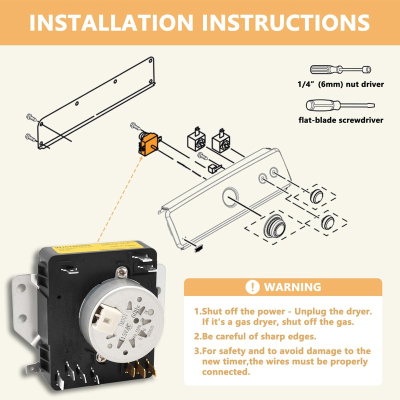 W10185992 Dryer Timer,Boeeda Dryer Timer Replacement 418-095-20-b5 Compatible with maytag