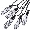 TUMBEELLUWA Hexagonal Rock Crystal Points Pendant Necklace for Unisex Wrapped