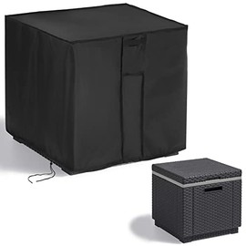 Jungda Patio Table Cover for Keter Ice Cube Beer Cooler Table, Outdoor Waterproof Bar Table Cover(Only Cover) - 17.5 x 17.5 x 17.5 Inch