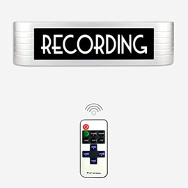 Recording Studio LED Light Sign, Illuminated Warning Sign, Different Lighting Modes Wireless Using with Remote Control, for Recording Bar Pub Radio Home Decoration