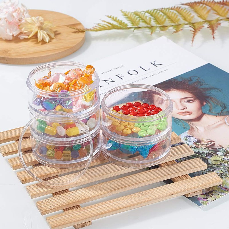 BENECREAT Mixed Size Stackable Plastic Bead Storage Containers 4 Column(5