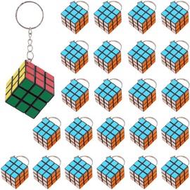 Ailunate Mini Cube Key Holder Toy, Colorful, Compact, Prize, Present, Participation Award, Events, Parties, Festival Day, Toys, Kids, Set of 24