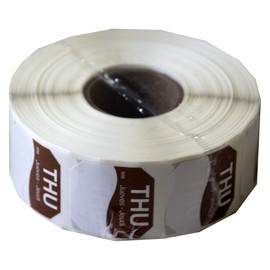 DayMark Safety Systems IT110060 Day of The Week 1" x 1" Removable Label, THU (Roll of 1,000)
