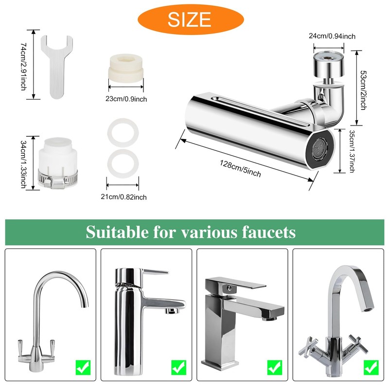 Adamyee Tap Attachment Charging Tap Aerator New Upgrade with 4