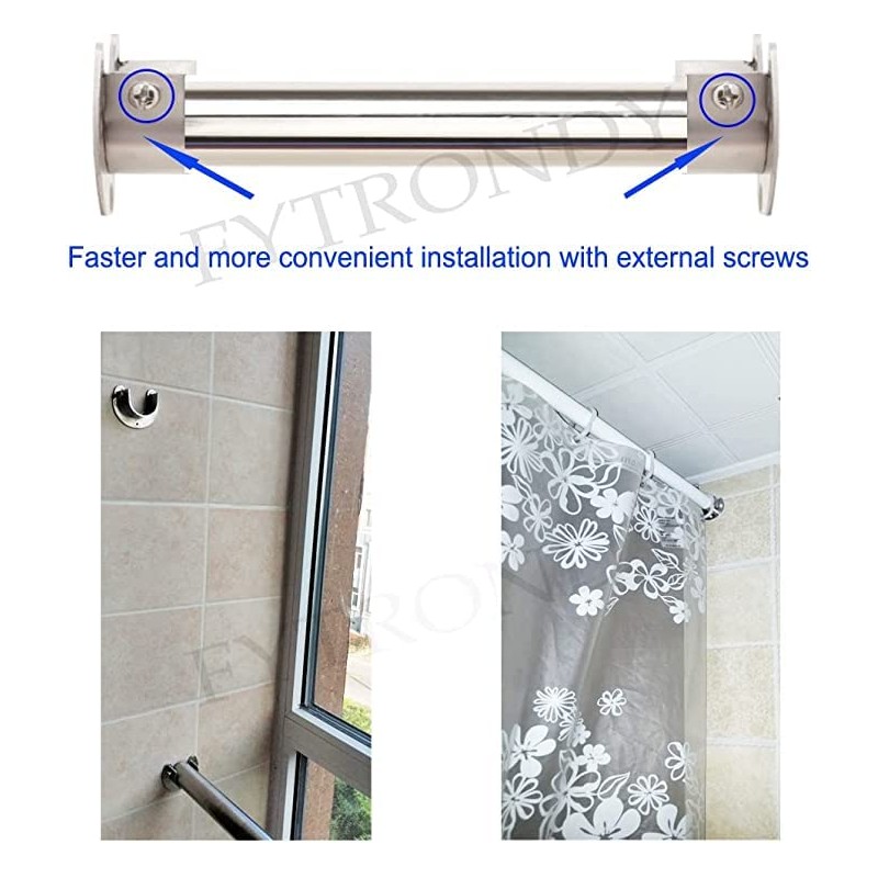 ANCLLO 4 Pack Zinc Alloy Clothes Rail Sockets for Wall