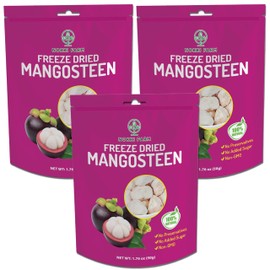 (Pack of 3) NOKKI FARM Freeze Dried Mangosteen 50g | Superfood| 100% natural | No sugar added | Vegan | Non GMO | All Natural | Organic Crispy fruits