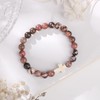 JoycuFF Unique Gifts for Women Elastic 8mm Natural Stone Pink